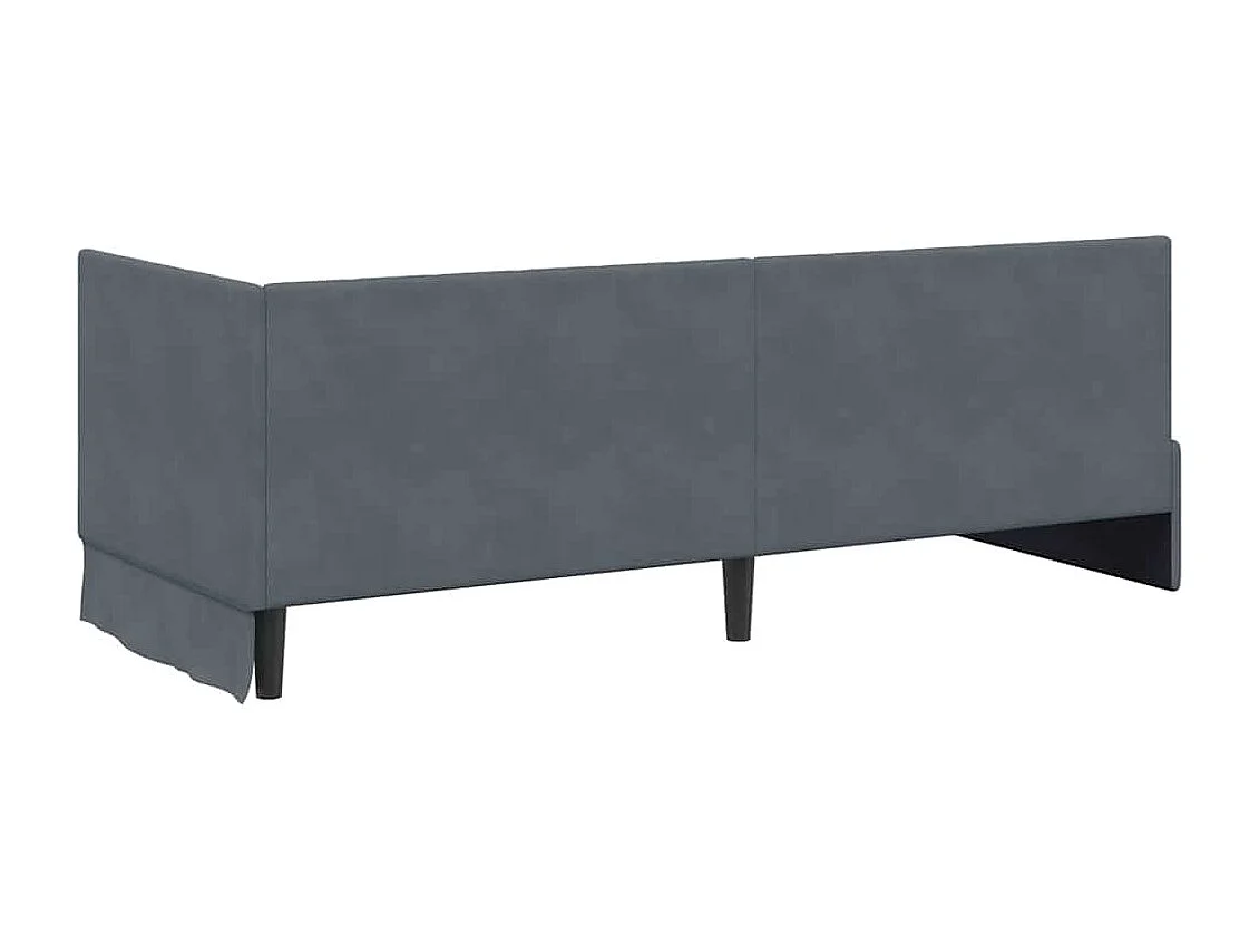 Estructura de cama en esquina Gris oscuro 80 x 200 cm