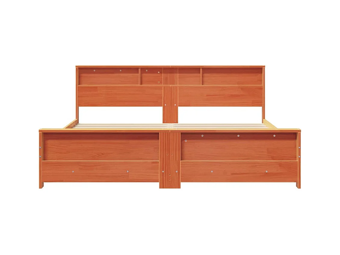 Cadre de lit Marron cire 180 x 200 cm Bois massif en pin