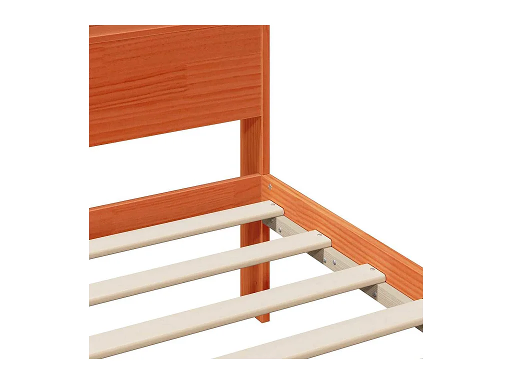 Cadre de lit Marron cire 180 x 200 cm Bois massif en pin