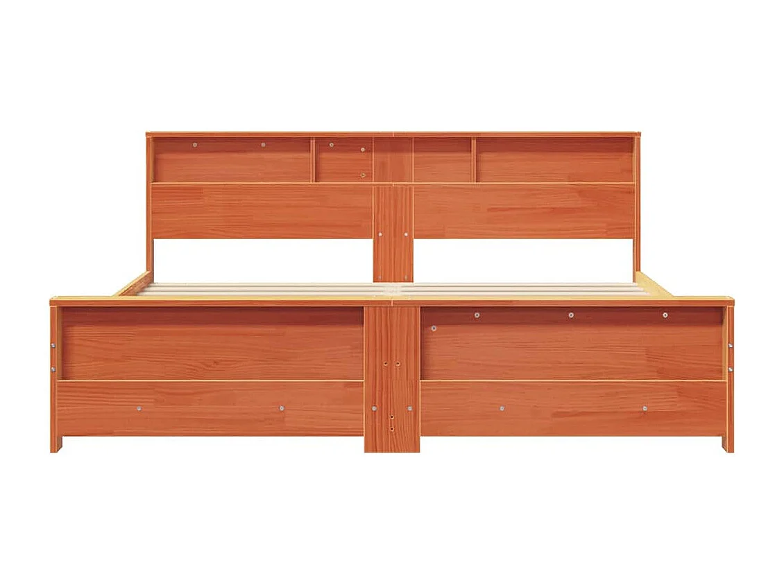 Cadre de lit Marron cire 180 x 200 cm Bois massif en pin