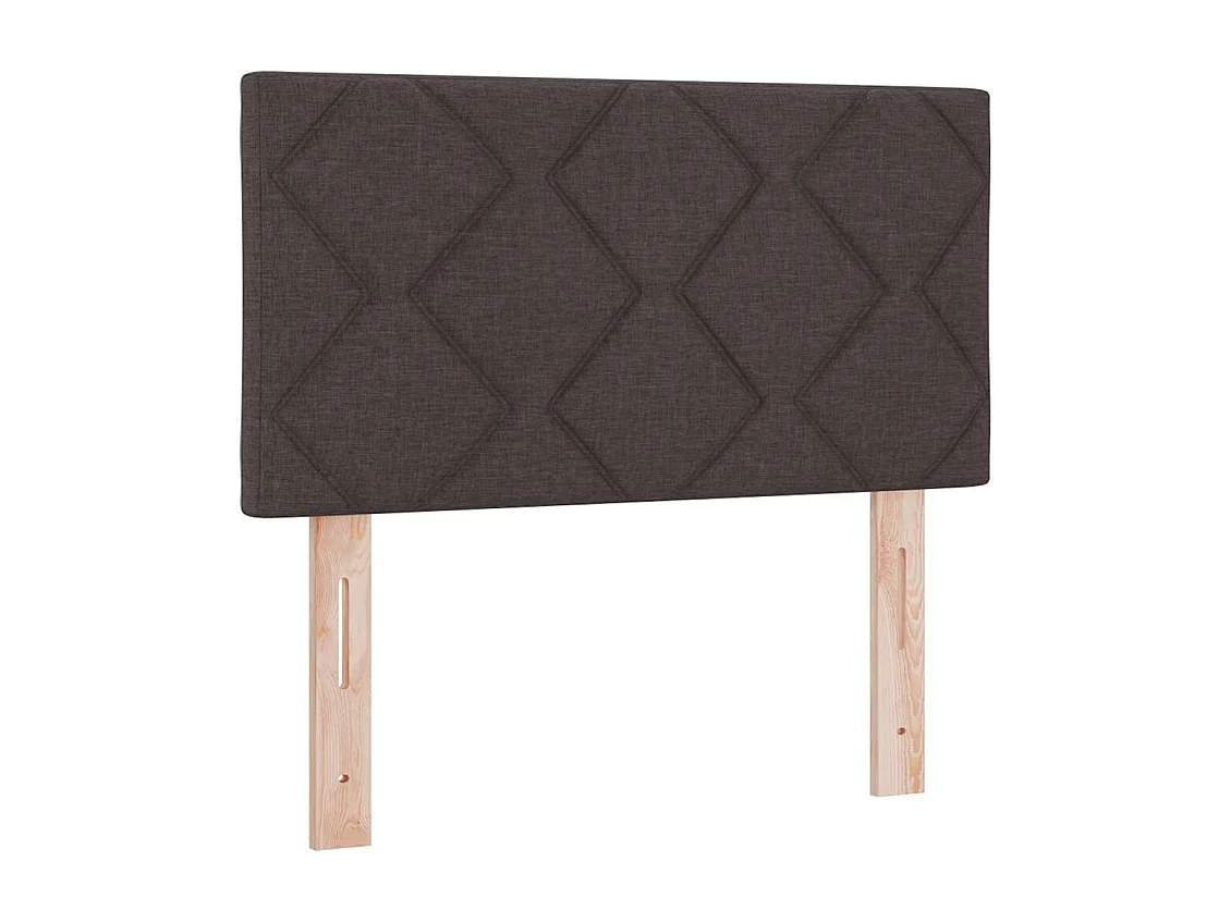 Cama box spring com colchão Castanho escuro 80 x 200 cm tecido