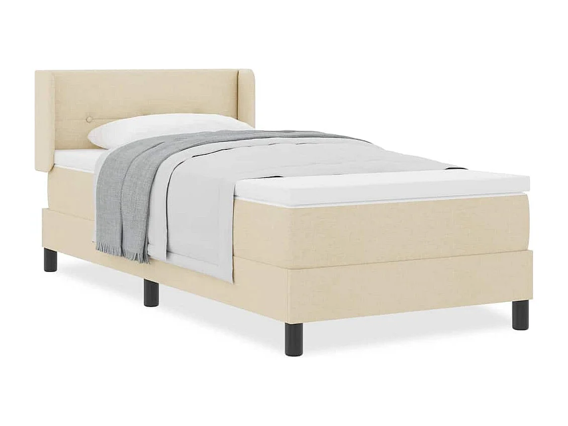 Cadre de lit avec matelas avec matelas Crème 80 x 200 cm