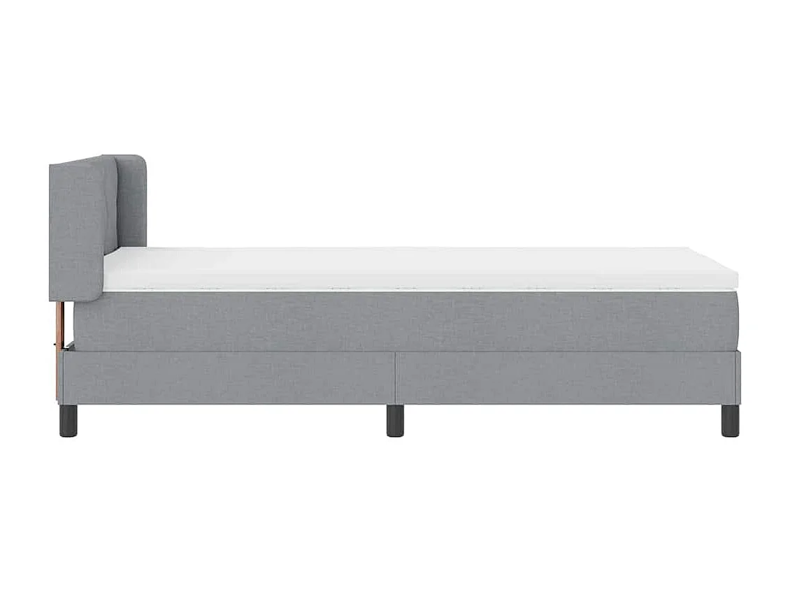 Cama box spring con colchón con colchón Gris claro 90 x 190 cm