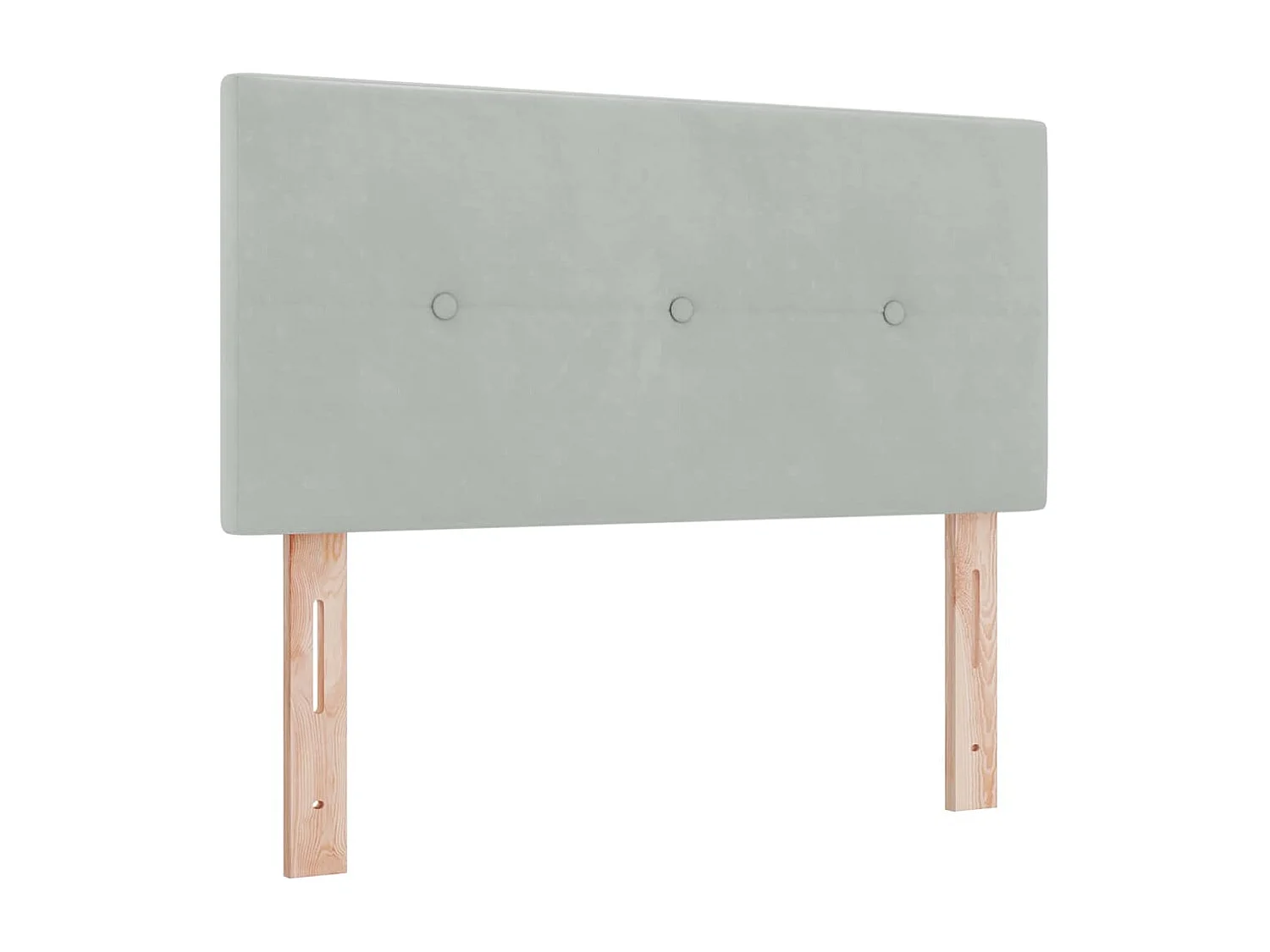 Cadre de lit avec tête de lit Gris clair 100 x 200 cm Velours