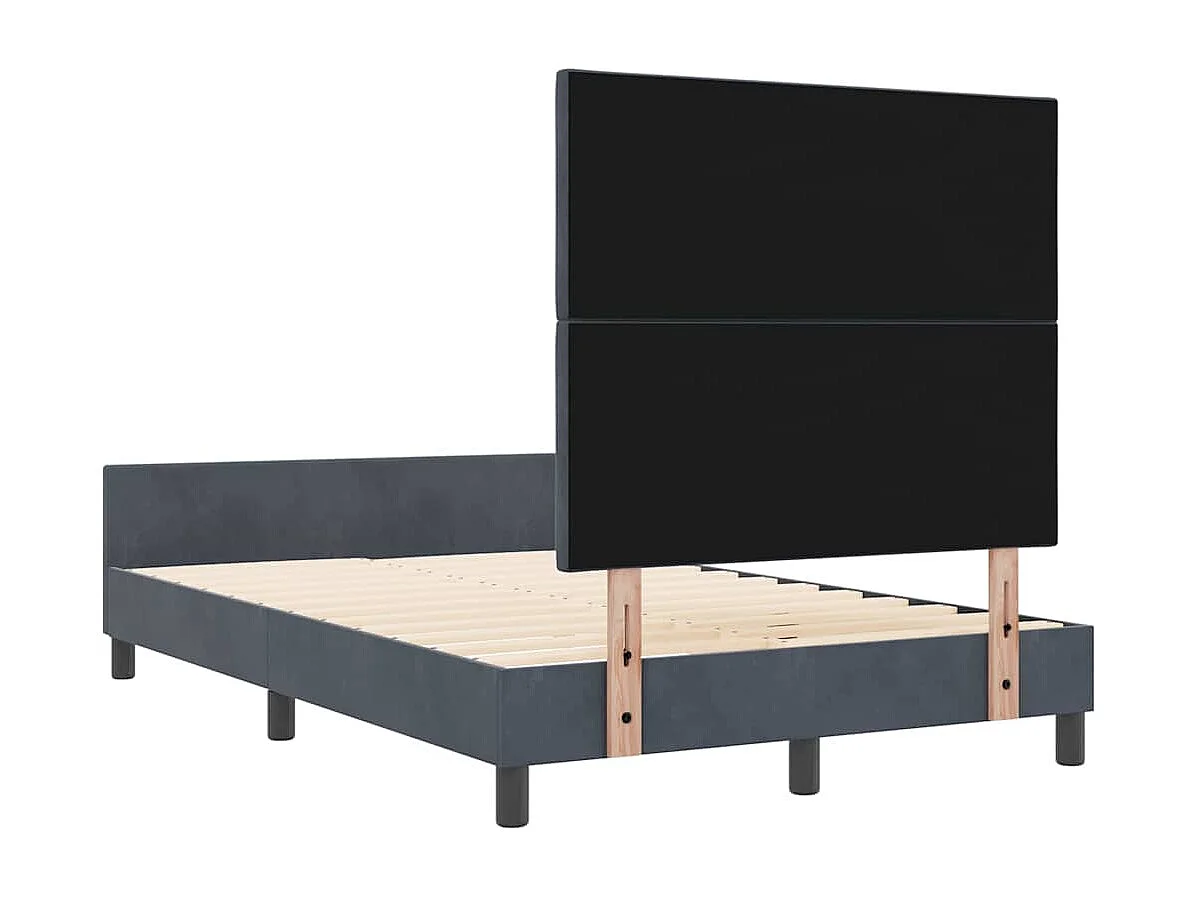 Estructura de cama Gris oscuro 120 x 200 cm Terciopelo