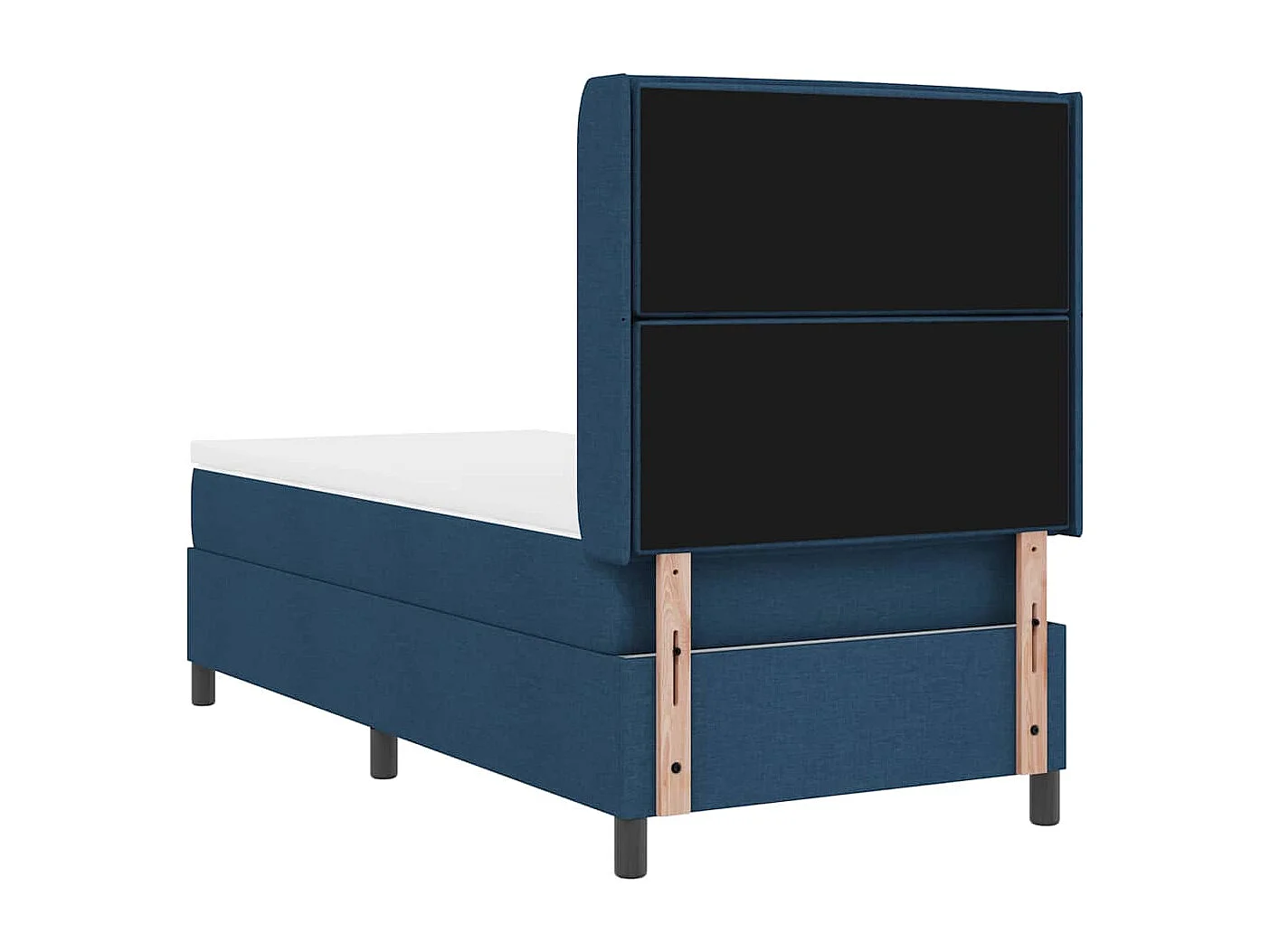 Cama tipo Box Spring con colchón Azul 90 x 190 cm tela