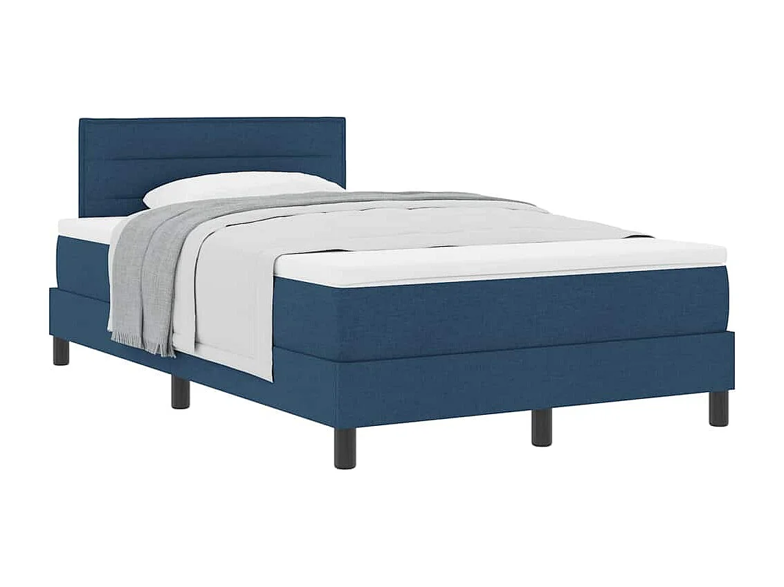 Cama box spring con colchón con colchón Azul 120 x 190 cm tela