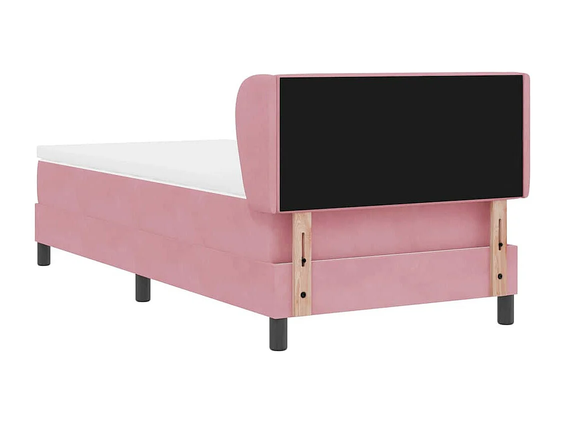 Cadre de lit avec matelas gris foncé 80x200 cm en velours