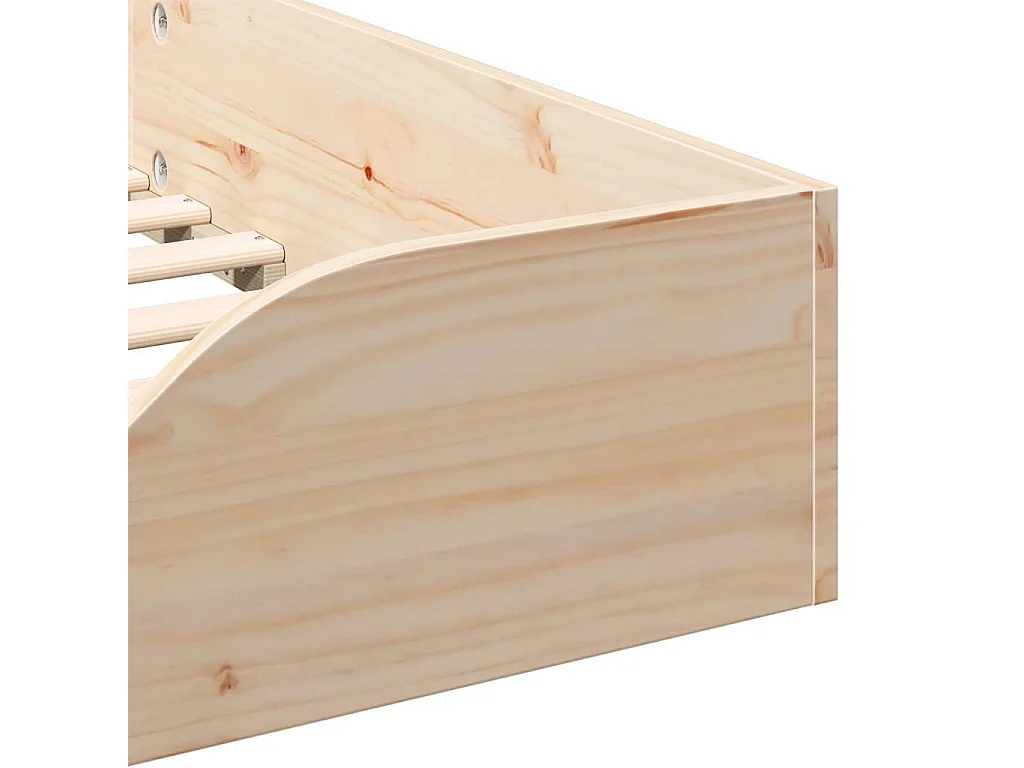 Cadre de lit surélevé Marron 100 x 200 cm Bois massif en pin