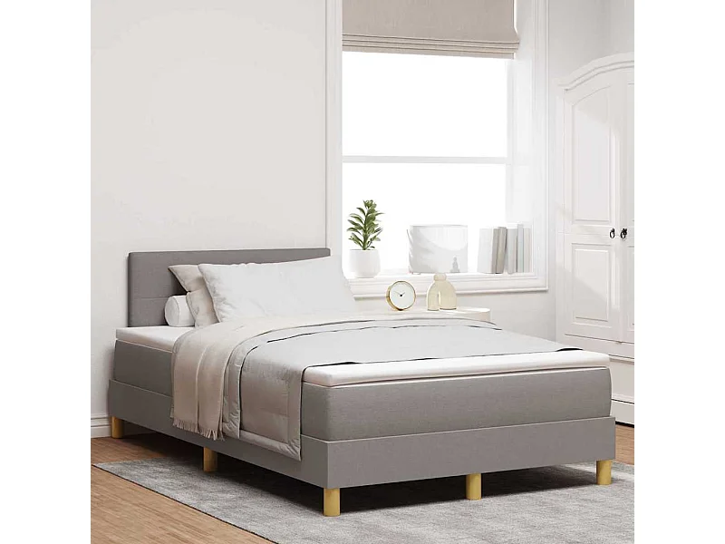 Cama Box com colchão Cinzento-acastanhado 120 x 190 cm tecido