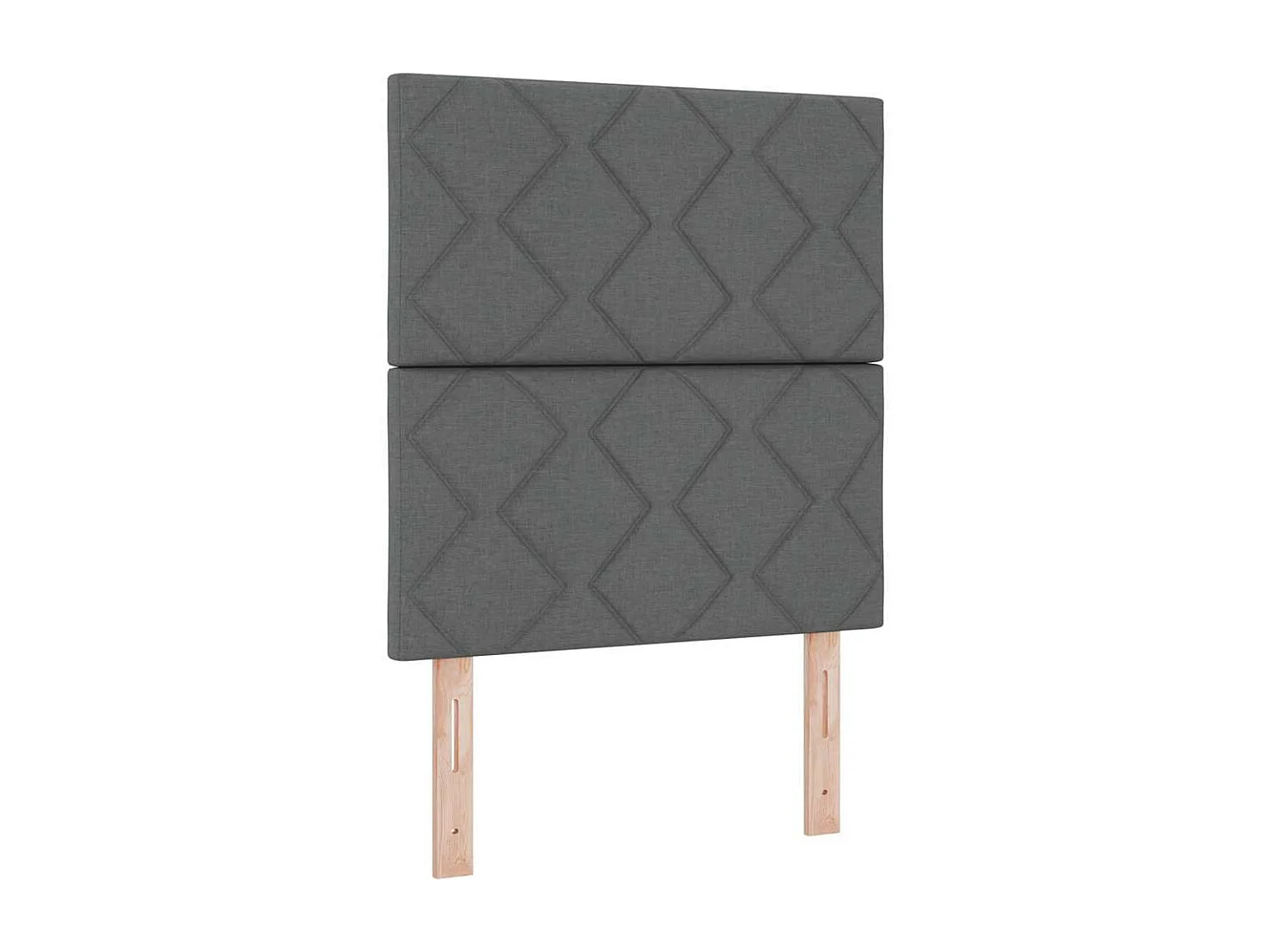 Cama con Somier y Colchón Gris Oscuro 90x190 cm de Tela