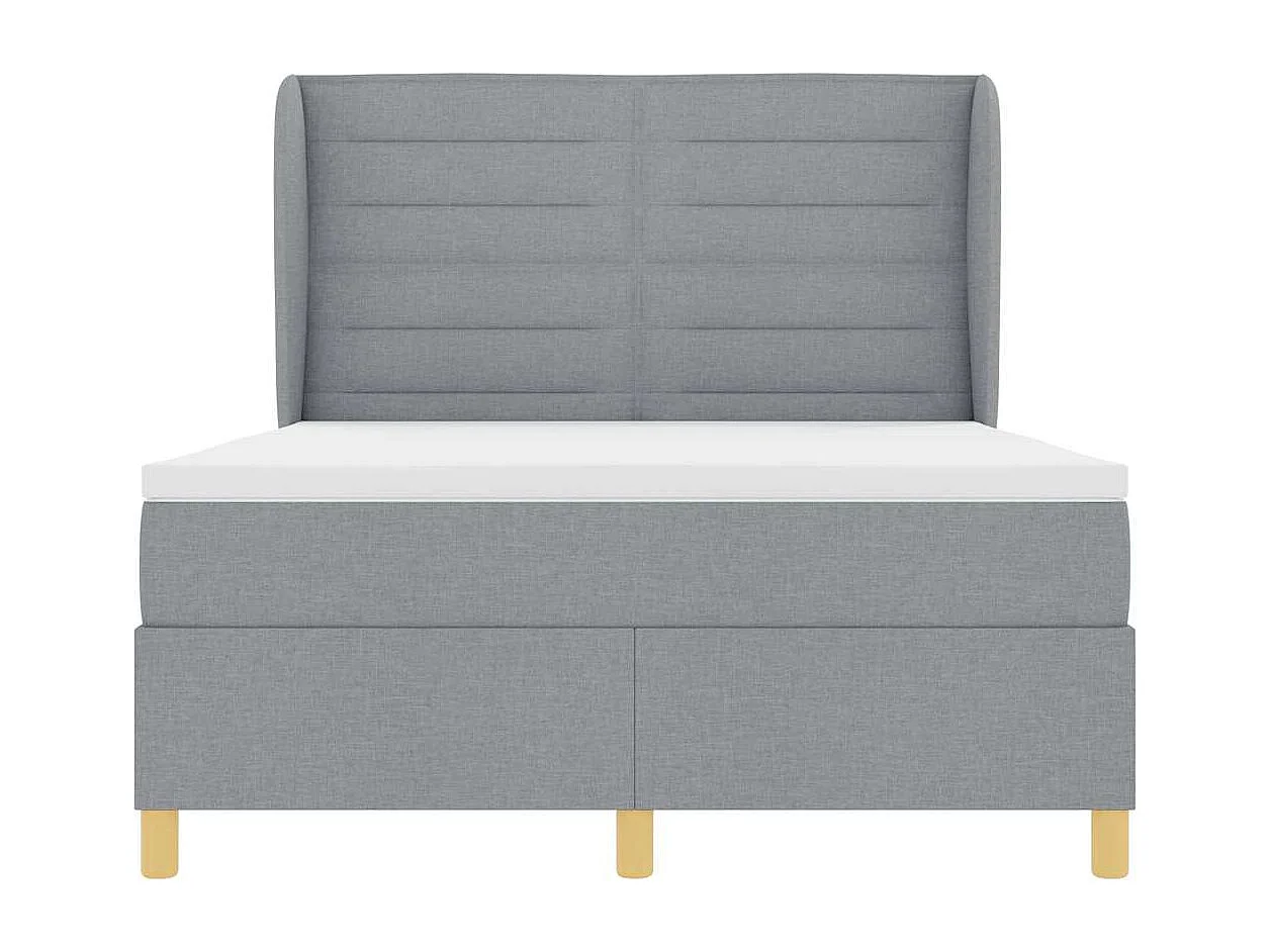 Cadre de lit avec matelas gris foncé 90x190 cm Gris clair