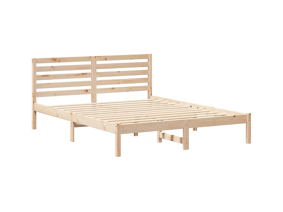 Cadre de lit Marron 160 x 200 cm Bois massif en pin