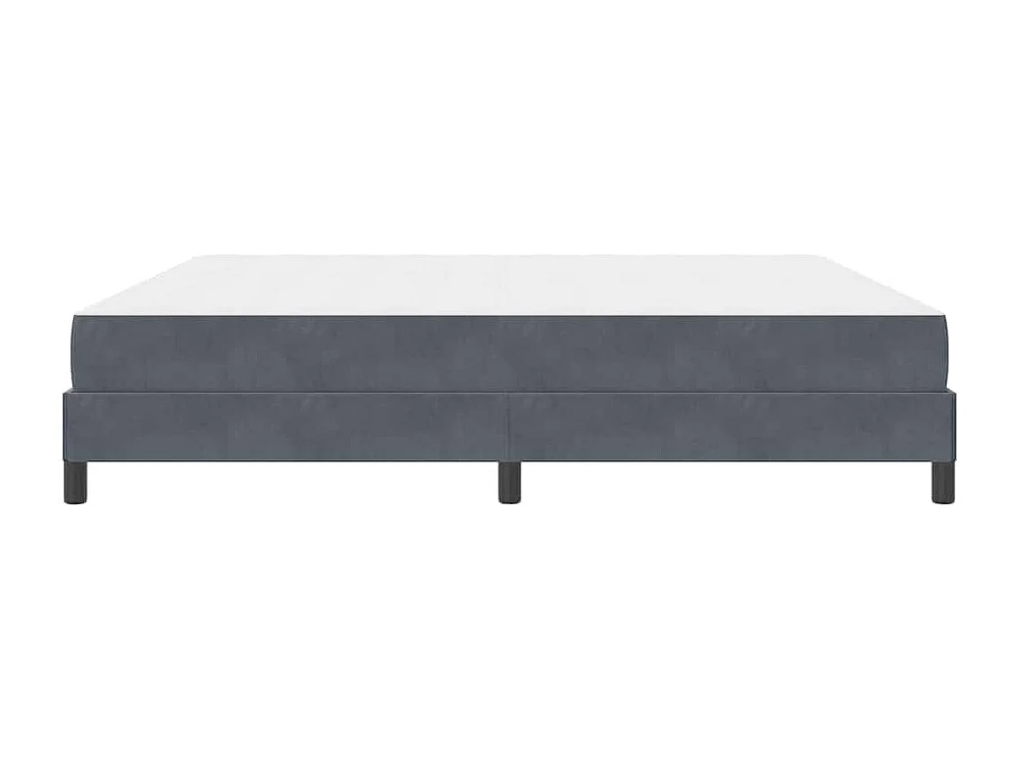 Boxspringbed met matras Donkergrijs 200 x 200 cm Fluweel