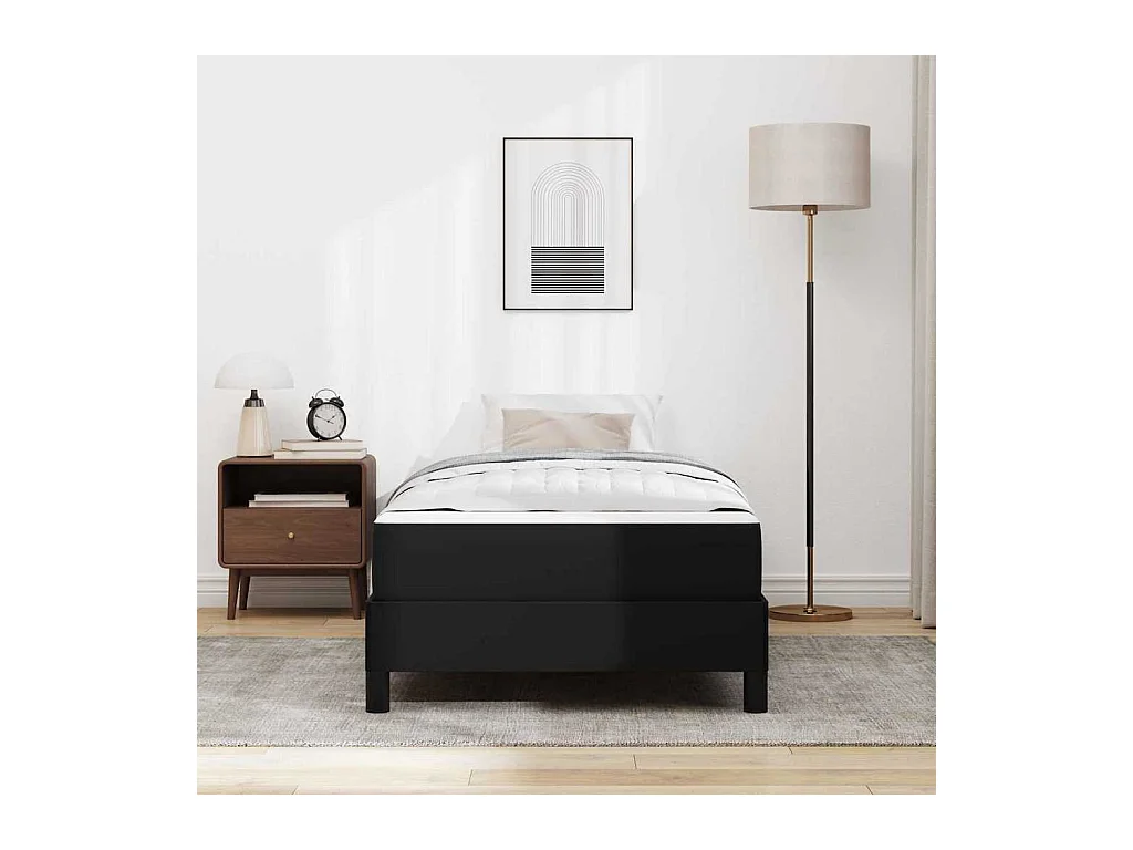 Lit Noir 80 x 200 cm Faux cuir