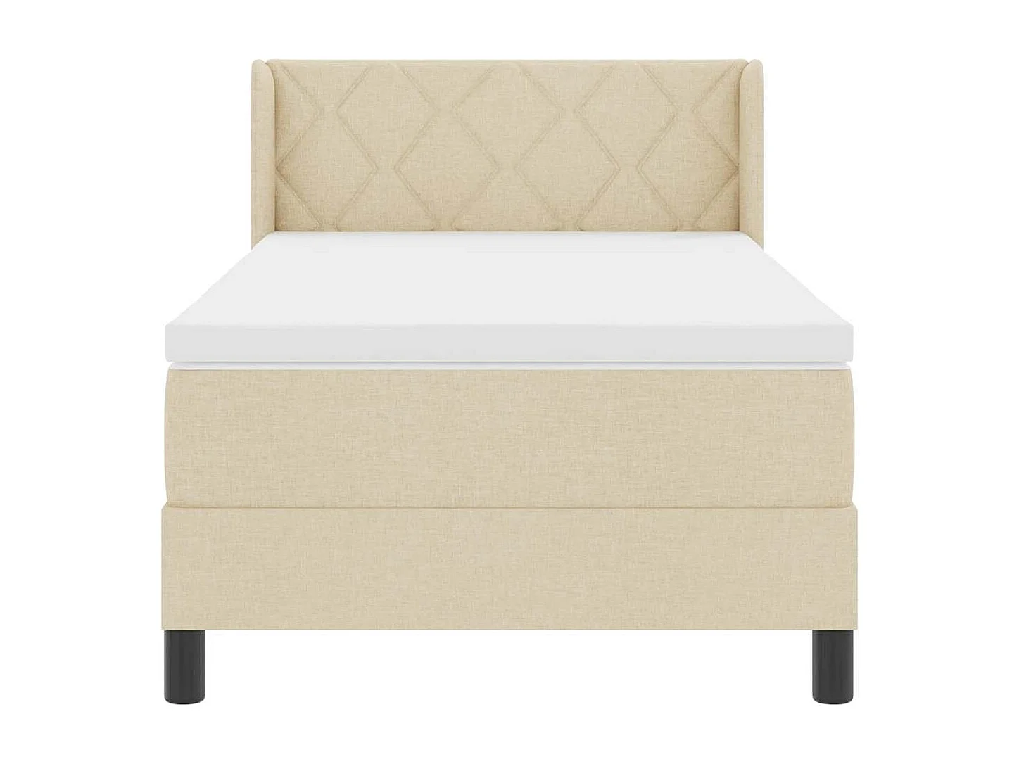 Boxspringbed met matras met matras Crème 100 x 200 cm