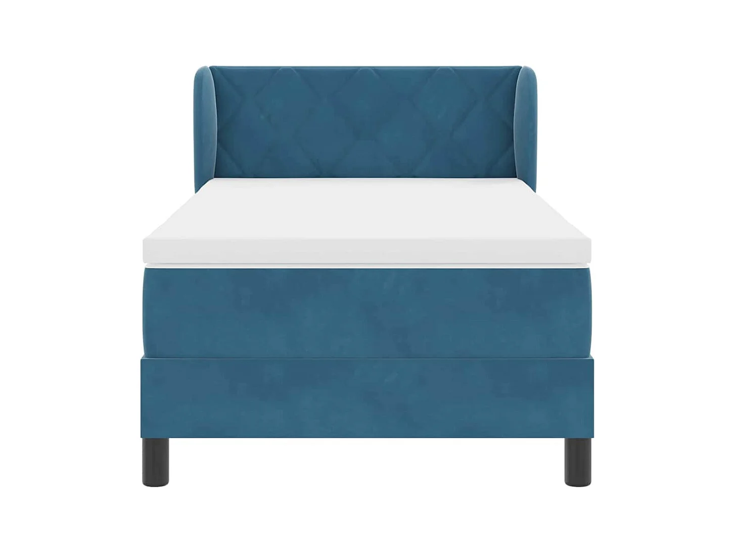 Cadre de lit avec matelas gris foncé 80x200 cm en velours