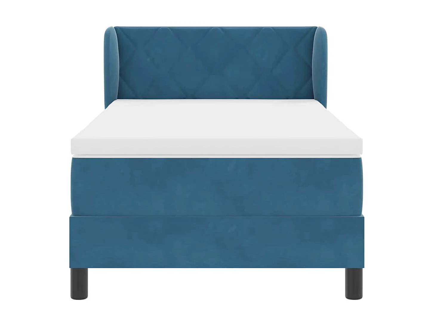 Cama con Somier y Colchón Gris Oscuro 80x200 cm Terciopelo