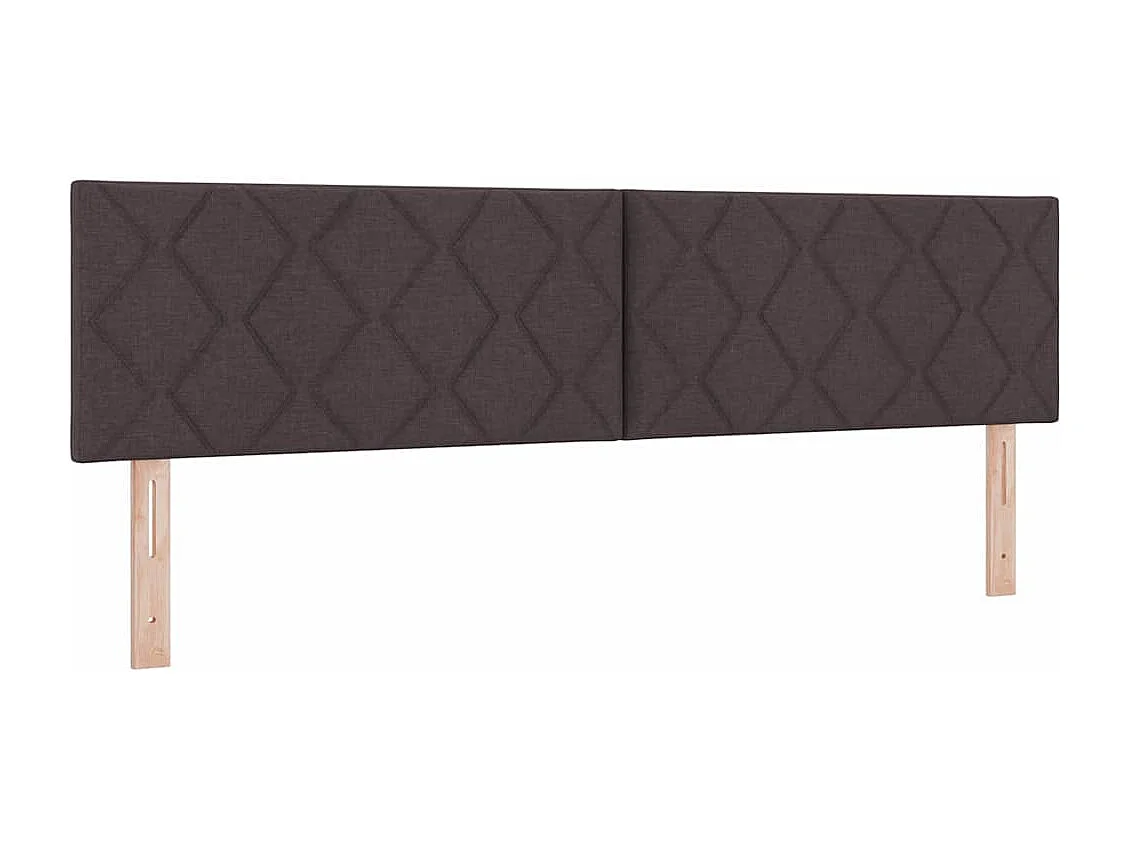 Cadre de lit avec matelas Marron foncé 180 x 200 cm tissu