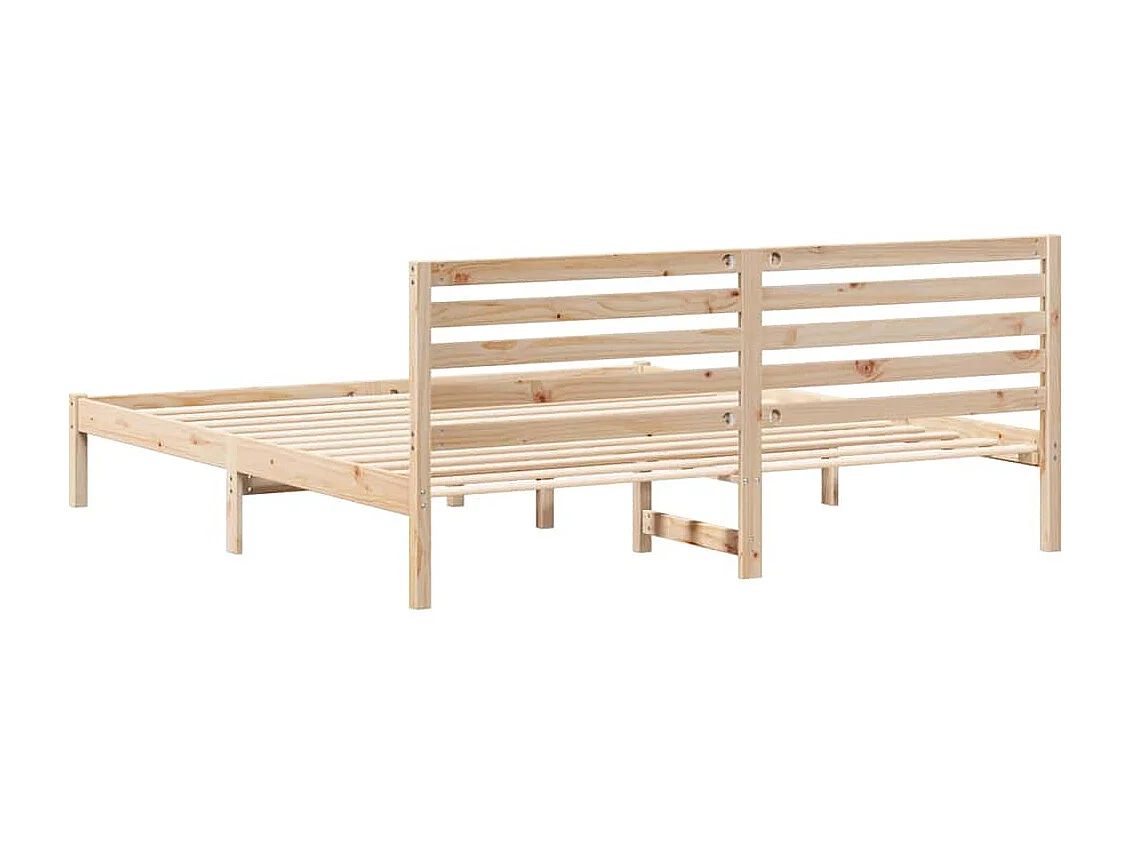 Estrutura da Cama Castanho 180 x 200 cm Madeira de pinho maciça
