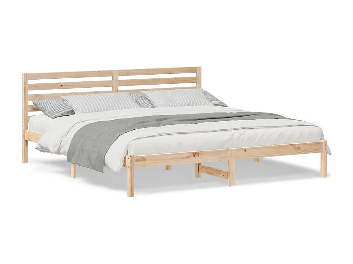 Cadre de lit Marron 180 x 200 cm Bois massif en pin
