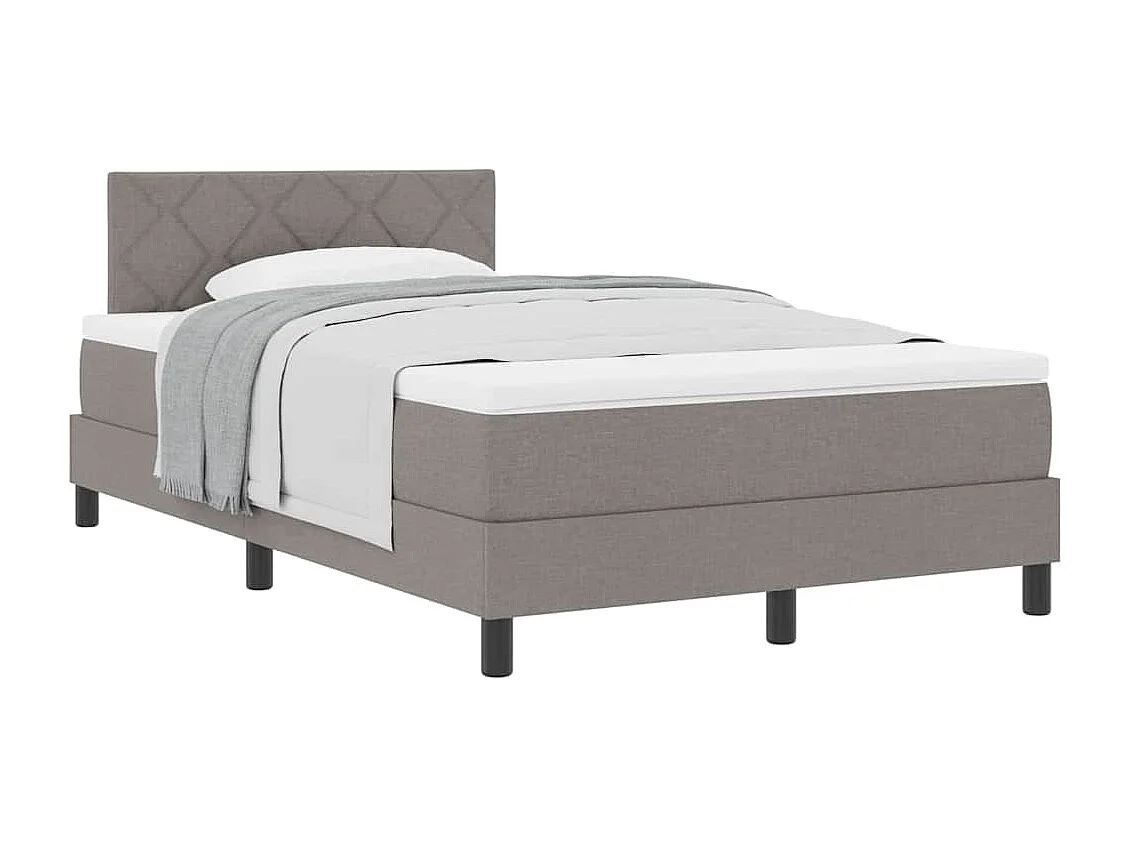 Boxspringbed met matras met matras Taupe 120 x 200 cm Stof