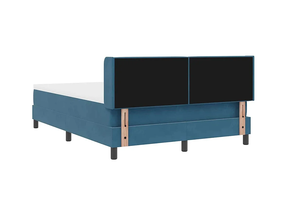 Cadre de lit avec matelas noir 100x200 cm en velours