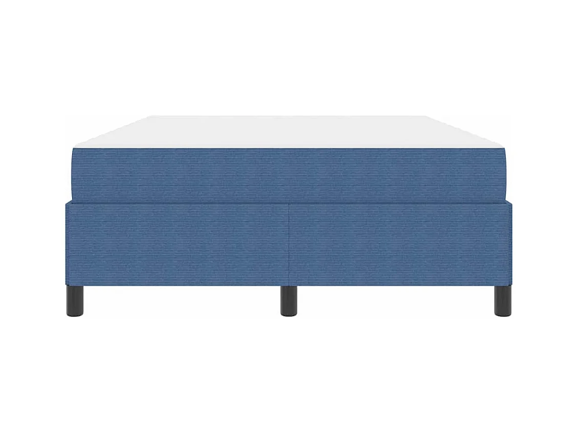 Cadre de lit Bleu 140 x 200 cm Tissu en velours côtelé