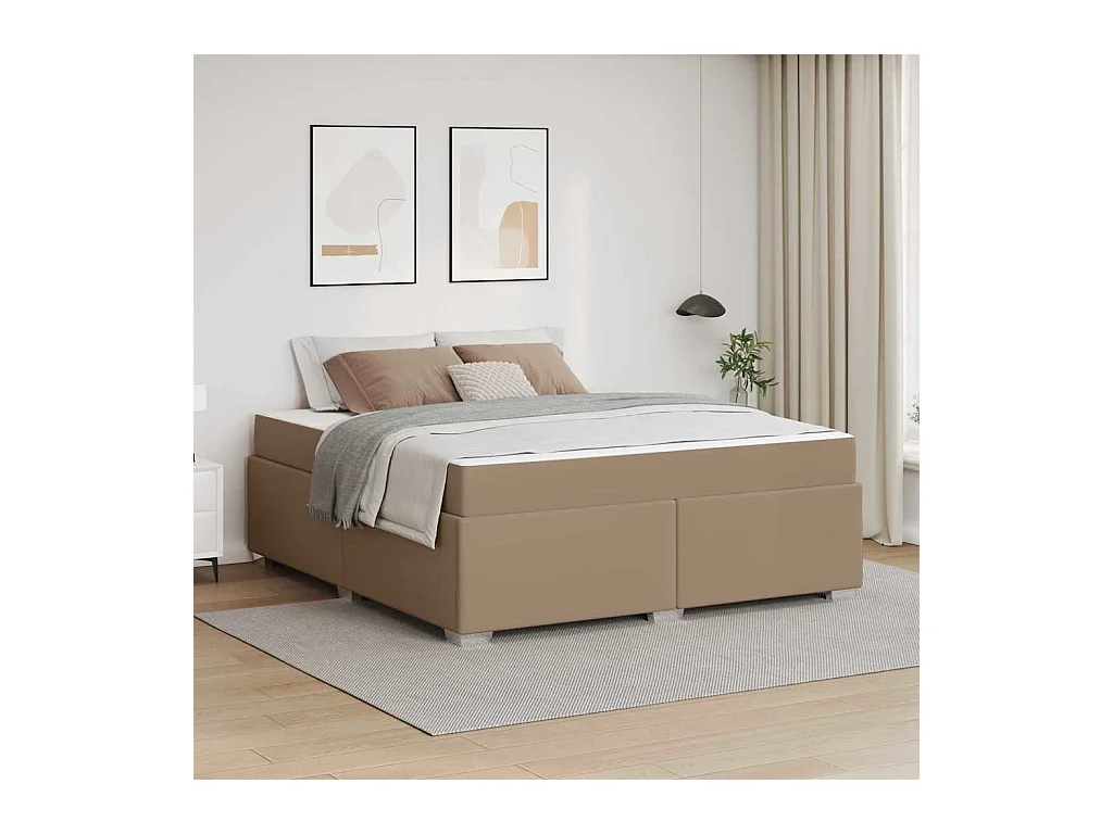 Cadre de lit Cappuccino 180 x 200 cm Faux cuir