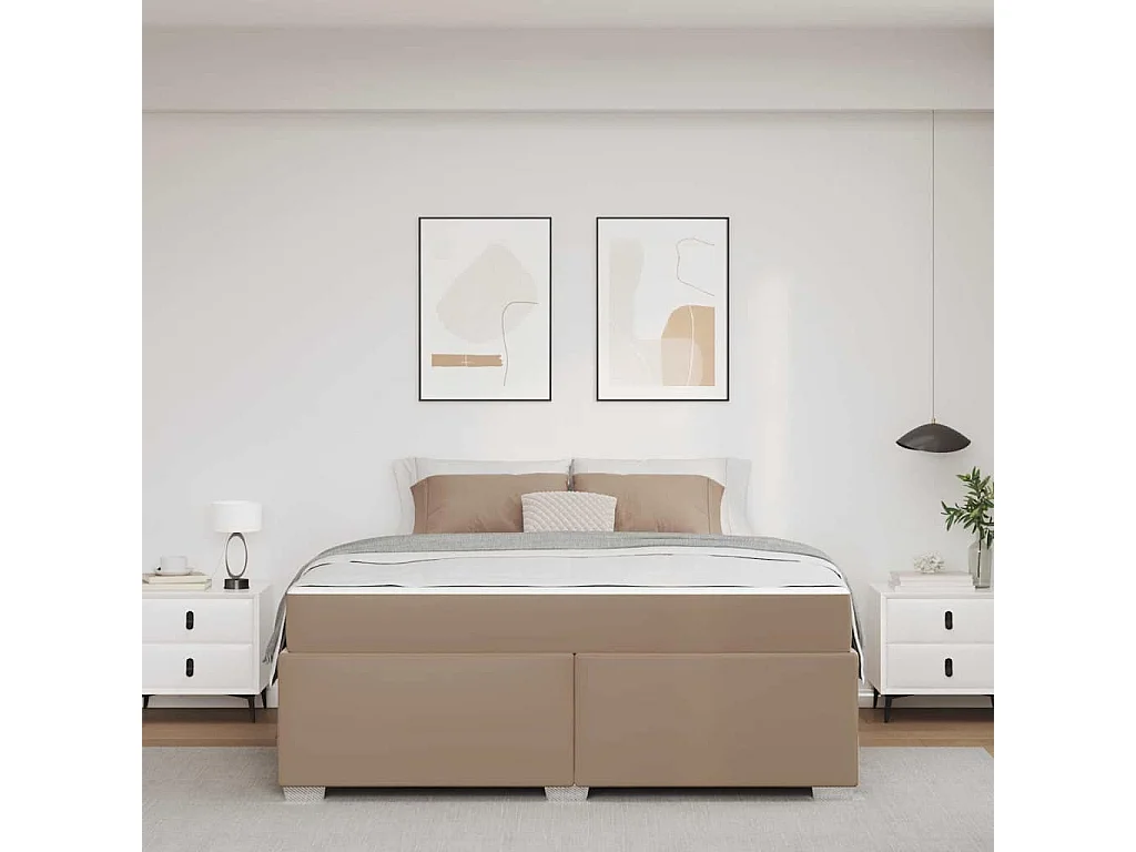 Estrutura da Cama Cappuccino 180 x 200 cm Couro sintético