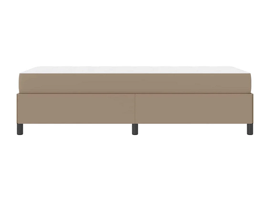 Cadre de lit avec matelas Cappuccino 100 x 200 cm Faux cuir