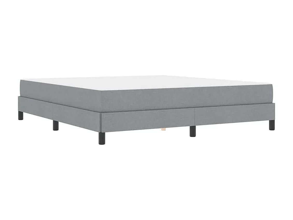 Cama tipo Box Spring con colchón Gris claro 180 x 200 cm tela