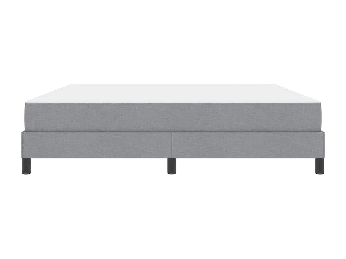 Cama tipo Box Spring con colchón Gris claro 180 x 200 cm tela