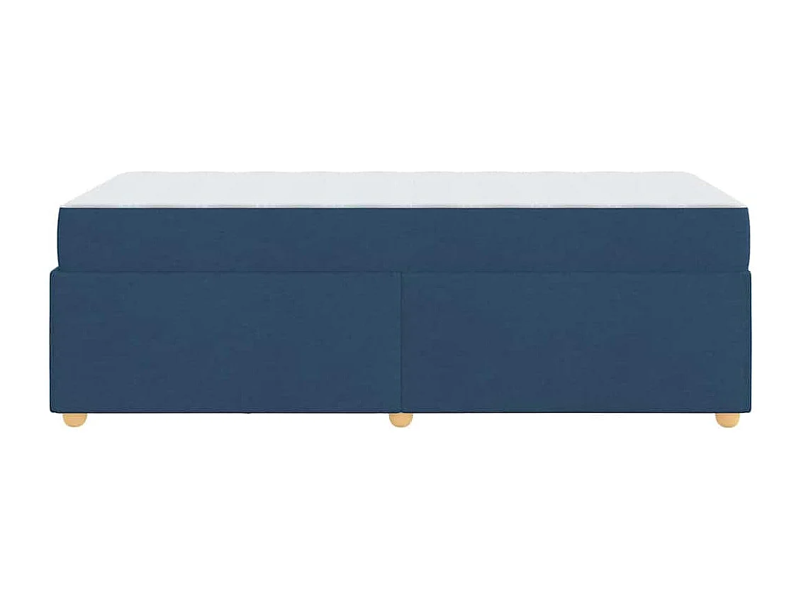 Estructura de cama con colchón Azul 90 x 190 cm tela