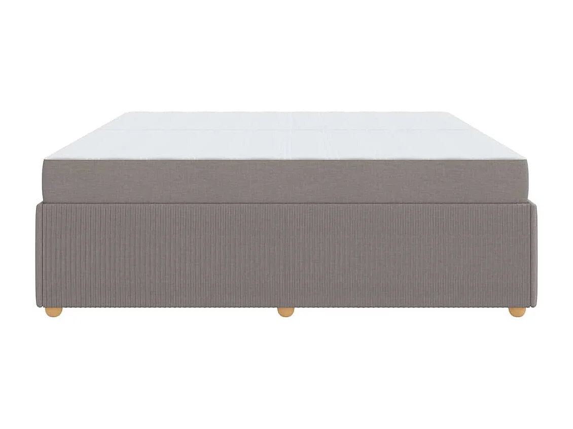 Cadre de lit avec matelas avec matelas Taupe 200 x 200 cm tissu