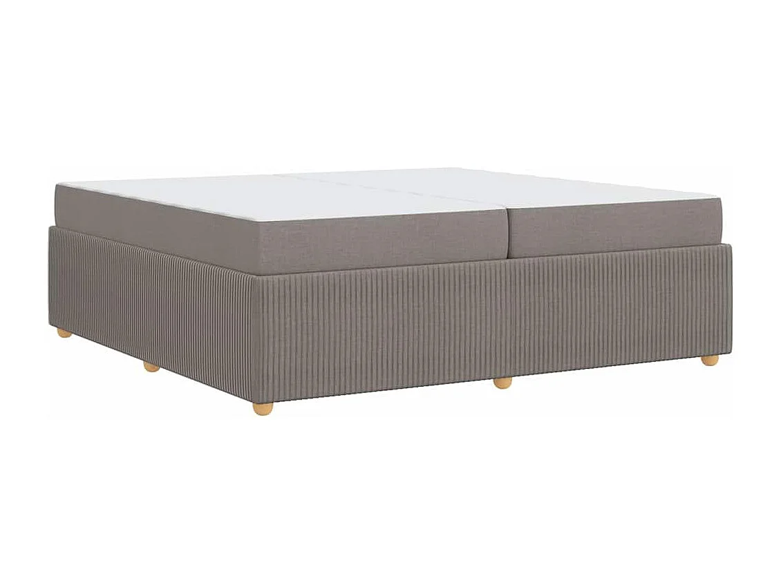 Cadre de lit avec matelas avec matelas Taupe 200 x 200 cm tissu