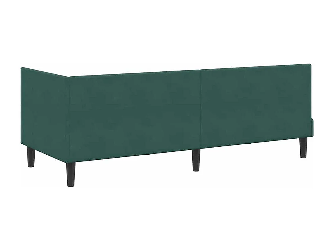 Cadre de lit d'angle Vert foncé 80 x 200 cm Velours