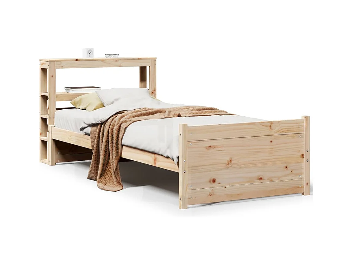 Cadre de lit avec tête de lit sans matelas 90x200 cm