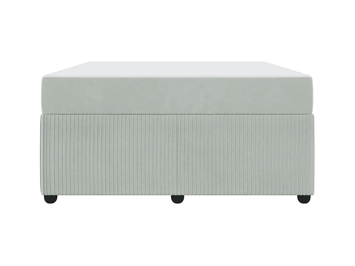 Estrutura de cama com colchão Cinzento-claro 160 x 200 cm