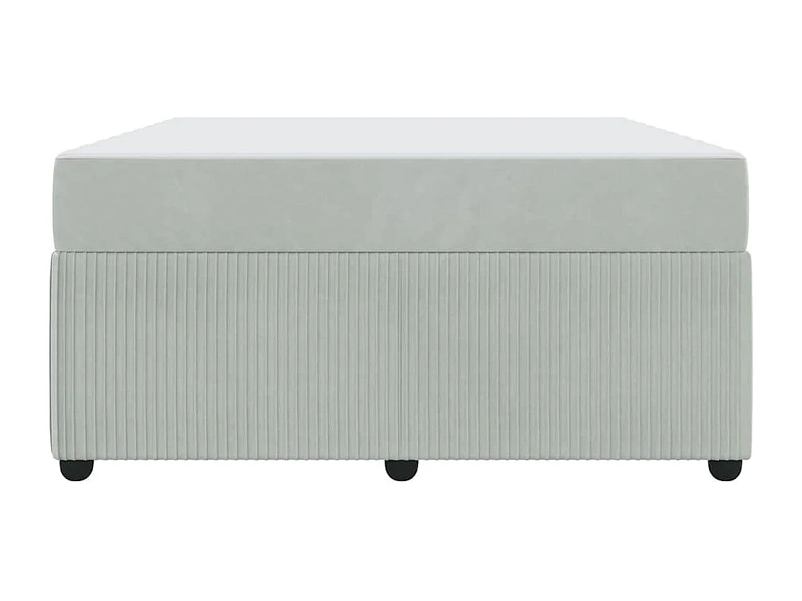 Bedframe met matras met matras Lichtgrijs 160 x 200 cm Fluweel