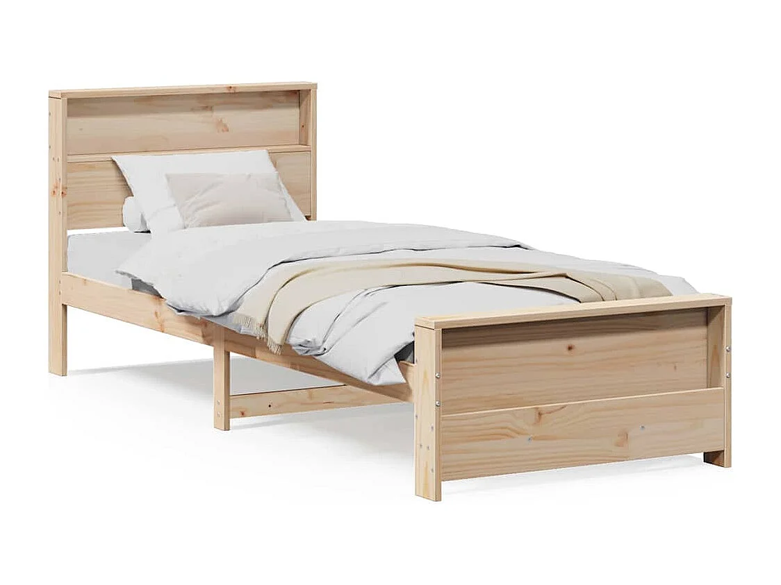 Cadre de lit Marron 90 x 190 cm Bois massif en pin