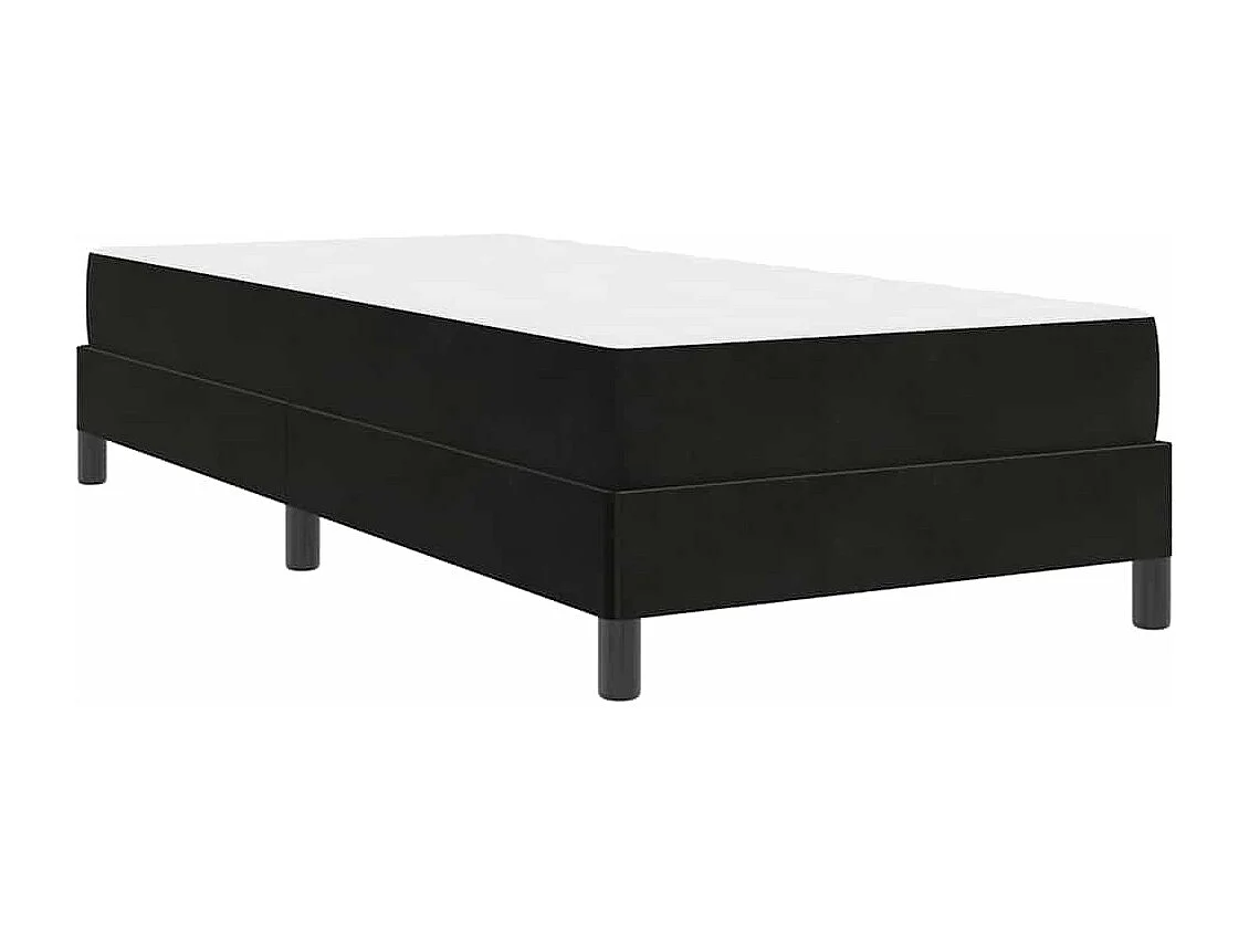 Cama box spring com colchão Preto 90 x 210 cm Veludo