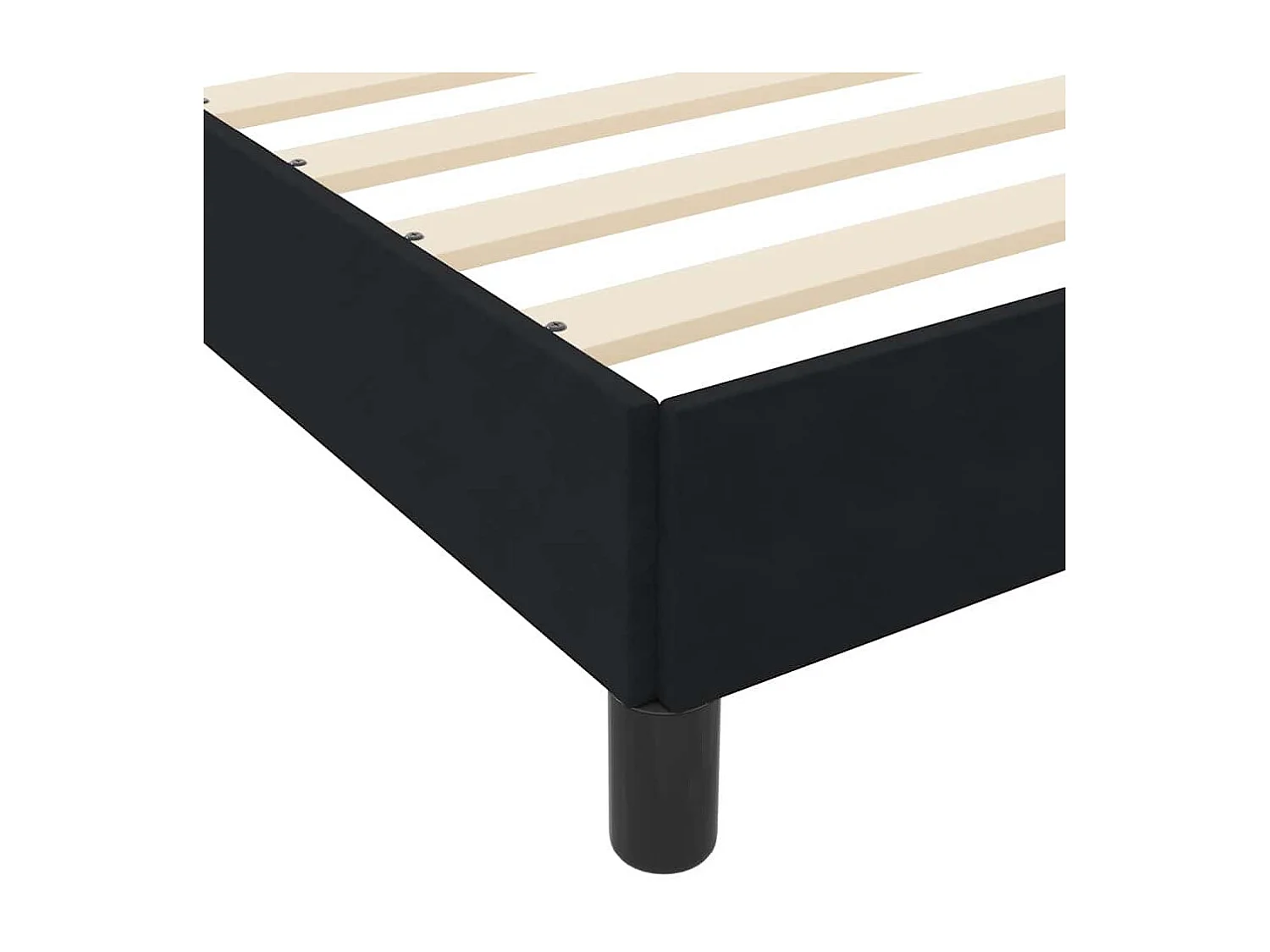 Cama box spring com colchão Preto 90 x 210 cm Veludo