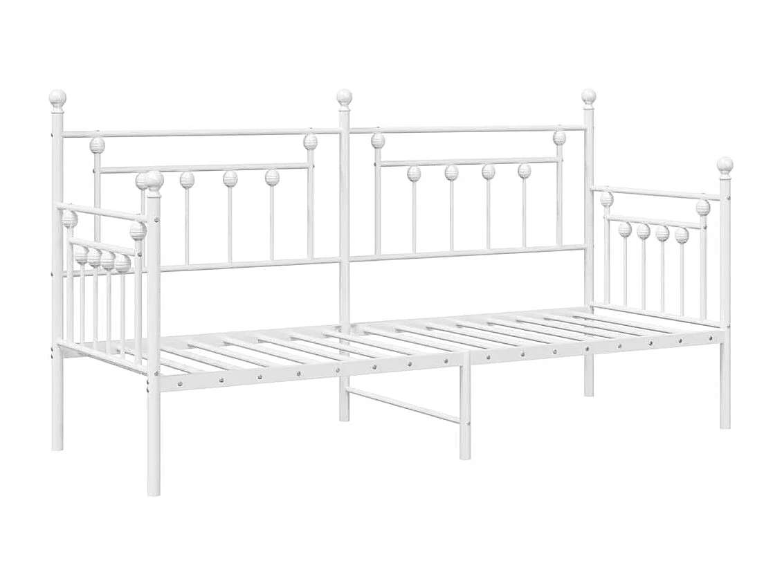 Estructura de cama de día con cabecera 75 x 190 cm Acero