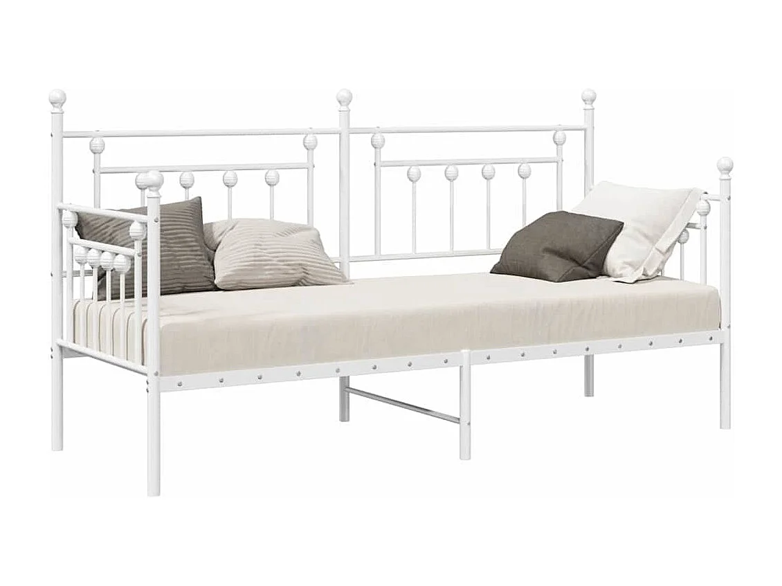 Estructura de cama de día con cabecera 75 x 190 cm Acero