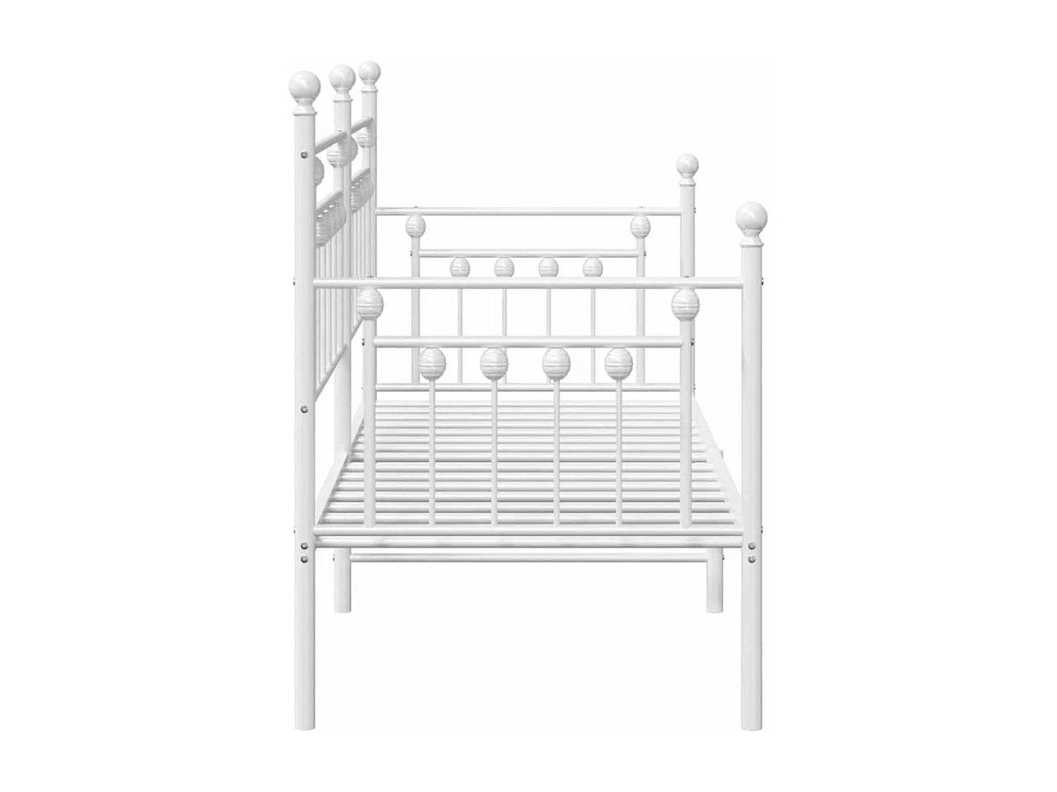 Estructura de cama de día con cabecera 75 x 190 cm Acero