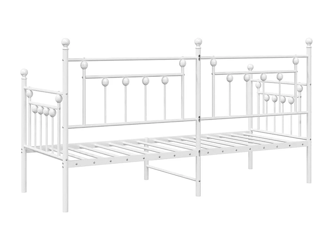 Estructura de cama de día con cabecera 75 x 190 cm Acero