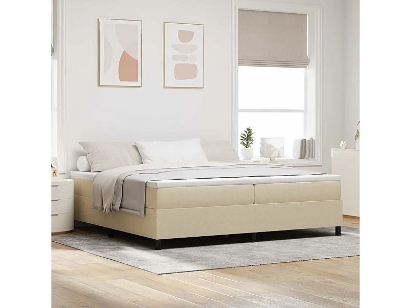 Cadre de lit Vert gris 200 x 200 cm Tissu en velours côtelé