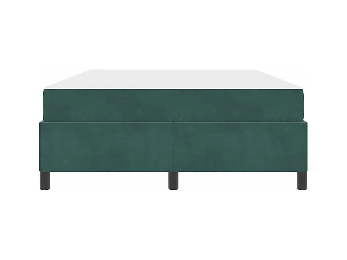 Cadre de lit Vert foncé, vert et blanc 160 x 200 cm Velours