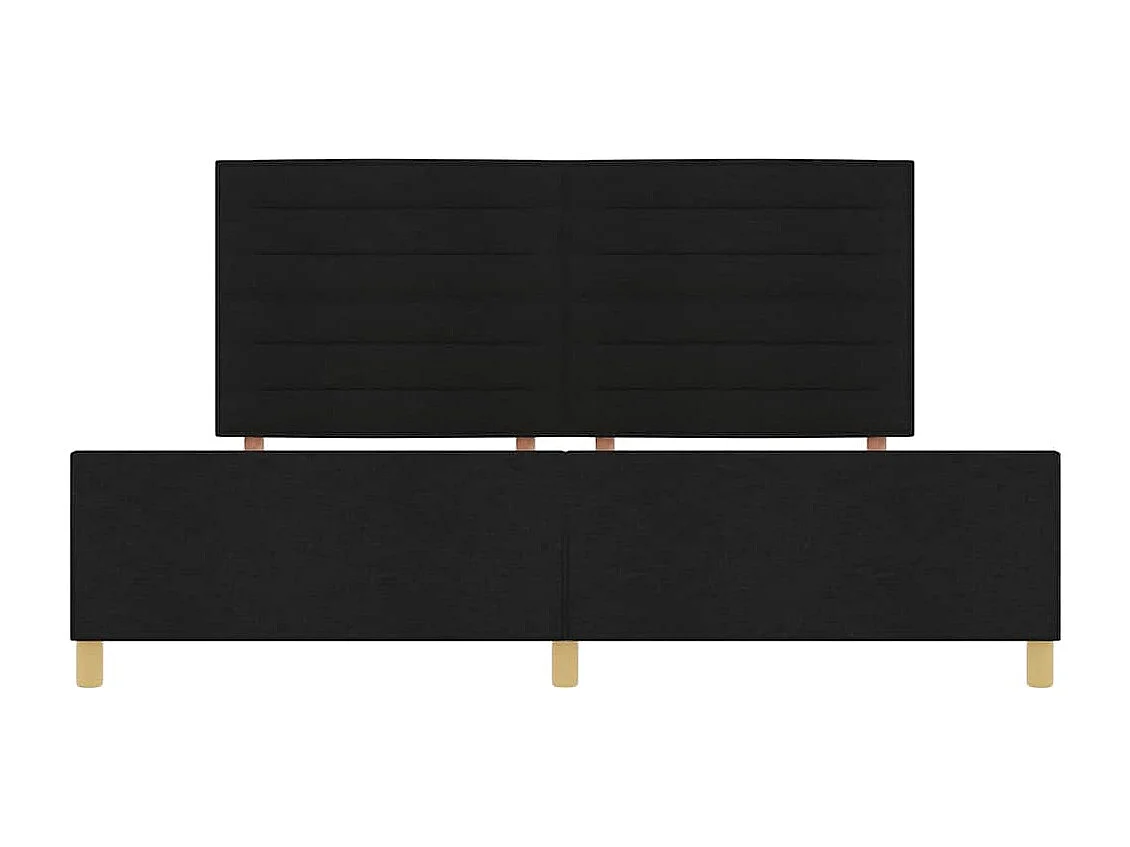 Bedframe met hoofdeinde Zwart 200 x 200 cm Stof